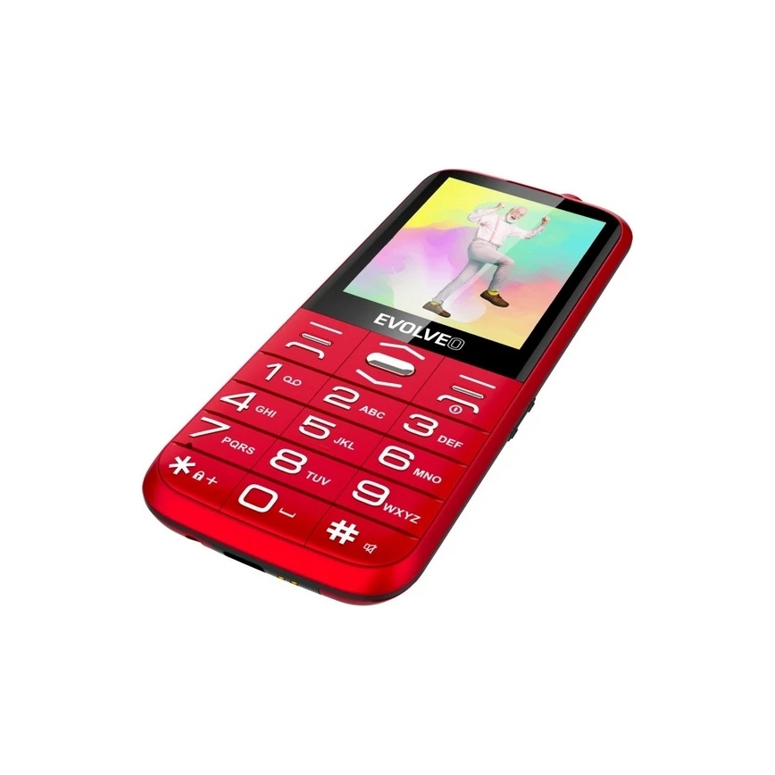Evolveo - EasyPhone XO, telefono per anziani, rosso
