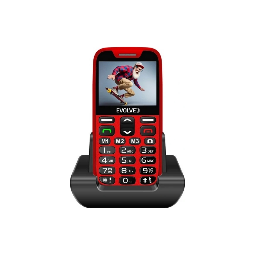 Evolveo - EasyPhone XR 4G telefono cellulare per anziani, rosso