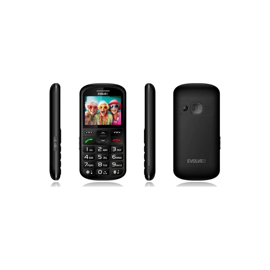 Evolveo - EasyPhone XS cellulare per anziani, nero
