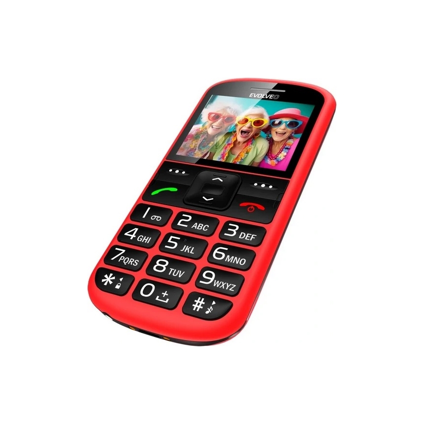 Evolveo - EasyPhone XS telefono cellulare per anziani rosso