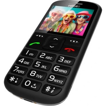 Evolveo - EasyPhone XS, telefono per anziani, nero