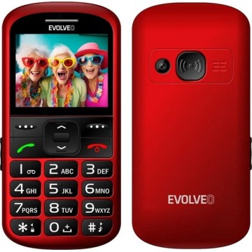 Evolveo - EasyPhone XS, telefono per anziani, rosso