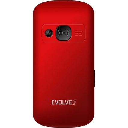 Evolveo - EasyPhone XS, telefono per anziani, rosso