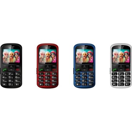 Evolveo - EasyPhone XS, telefono per anziani, rosso