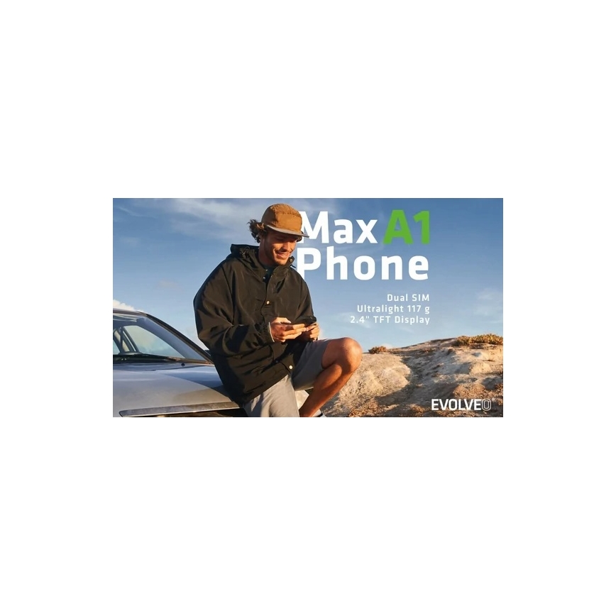 Evolveo - MaxPhone A1 telefono a tasti Dual SIM, nero