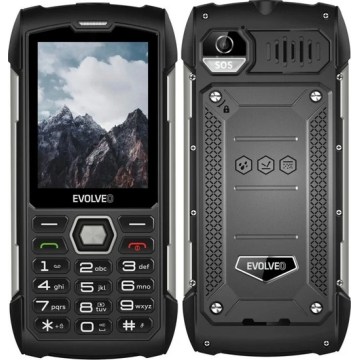 Evolveo - StrongPhone H1, telefono Dual SIM impermeabile, nero-argento