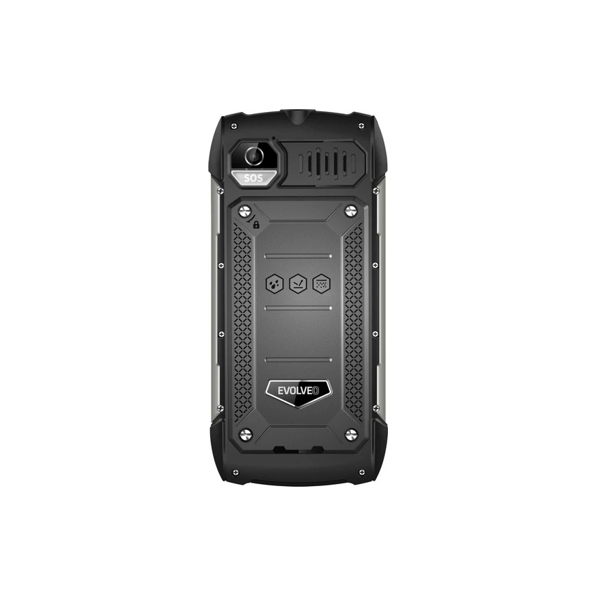 Evolveo - StrongPhone H1, telefono Dual SIM impermeabile, nero-argento