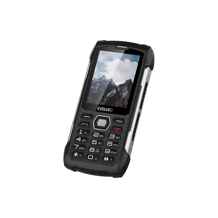 Evolveo - StrongPhone H1, telefono Dual SIM impermeabile, nero-argento