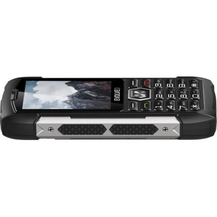 Evolveo - StrongPhone H1, telefono Dual SIM impermeabile, nero-argento