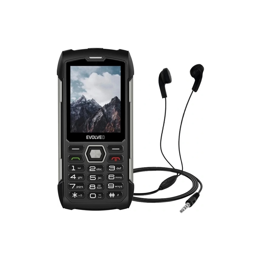 Evolveo - StrongPhone H1, telefono Dual SIM impermeabile, nero-argento