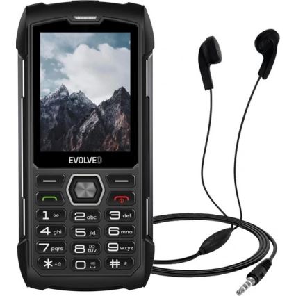 Evolveo - StrongPhone H1, telefono Dual SIM impermeabile, nero-  grigio