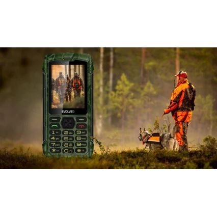Evolveo - StrongPhone H1 telefono impermeabile Dual SIM in mimetica da caccia