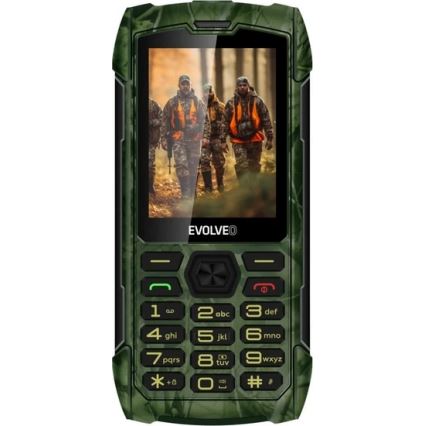 Evolveo - StrongPhone H1 telefono impermeabile Dual SIM in mimetica da caccia