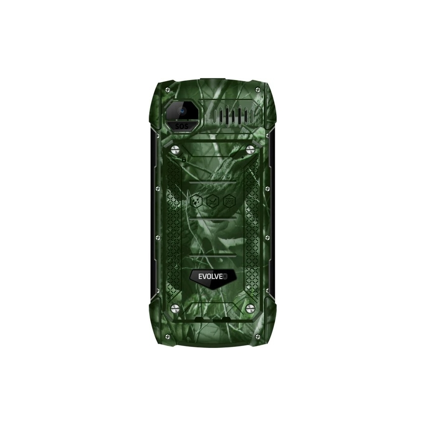 Evolveo - StrongPhone H1 telefono impermeabile Dual SIM in mimetica da caccia