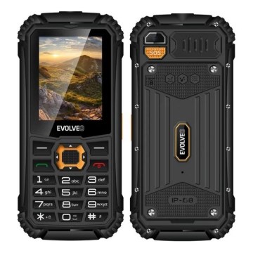 Evolveo-StrongPhone Q1, telefono Dual SIM impermeabile, nero-arancione