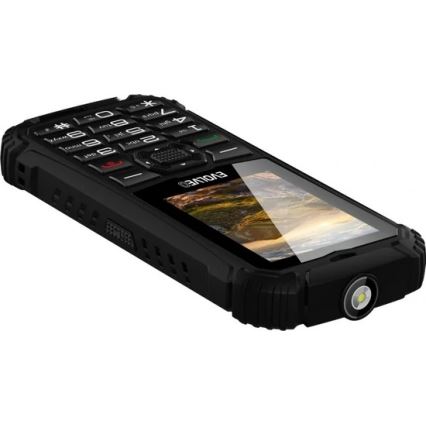 Evolveo - StrongPhone Q1, telefono Dual SIM impermeabile, nero