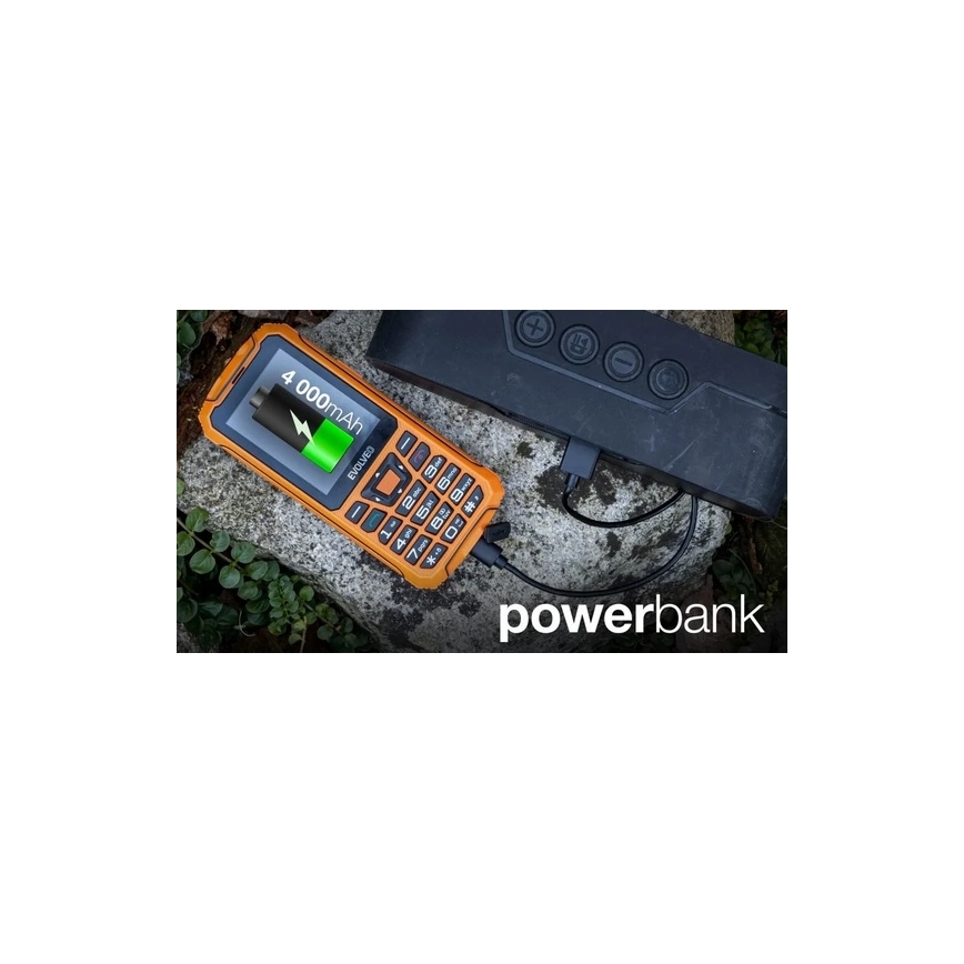 Evolveo - StrongPhone Z6, telefono Dual SIM impermeabile, arancione