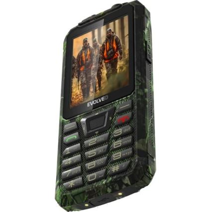 Evolveo - StrongPhone Z6, telefono Dual SIM impermeabile, camouflage per la caccia