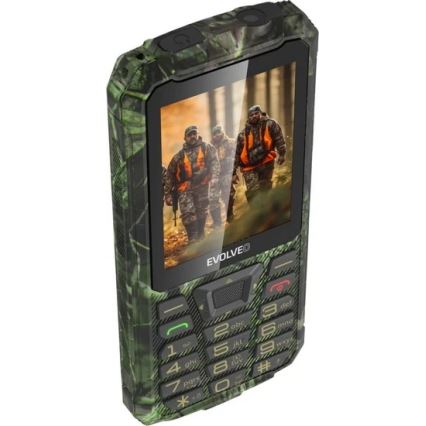 Evolveo - StrongPhone Z6, telefono Dual SIM impermeabile, camouflage per la caccia