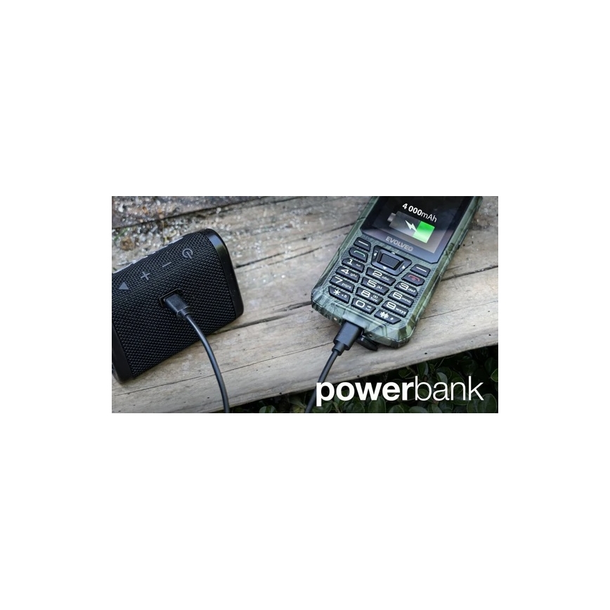 Evolveo - StrongPhone Z6, telefono Dual SIM impermeabile, camouflage per la caccia