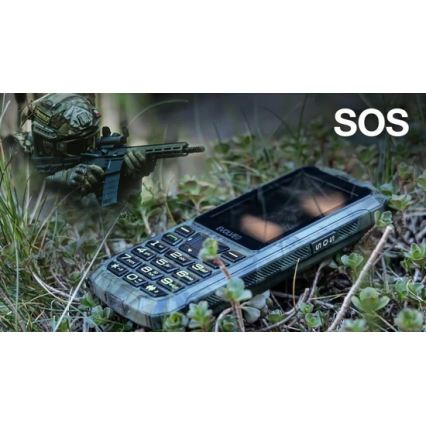 Evolveo - StrongPhone Z6, telefono Dual SIM impermeabile in mimetica da caccia