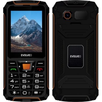 Evolveo - StrongPhone Z6, telefono Dual SIM impermeabile, nero-arancione
