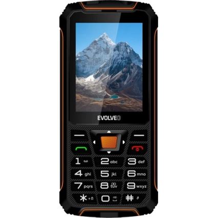Evolveo - StrongPhone Z6, telefono Dual SIM impermeabile, nero - arancione