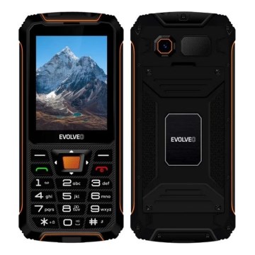 Evolveo - StrongPhone Z6, telefono impermeabile Dual SIM nero/arancione