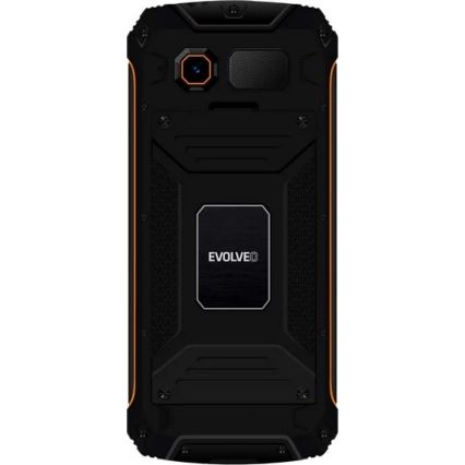 Evolveo - StrongPhone Z6, telefono impermeabile Dual SIM nero/arancione