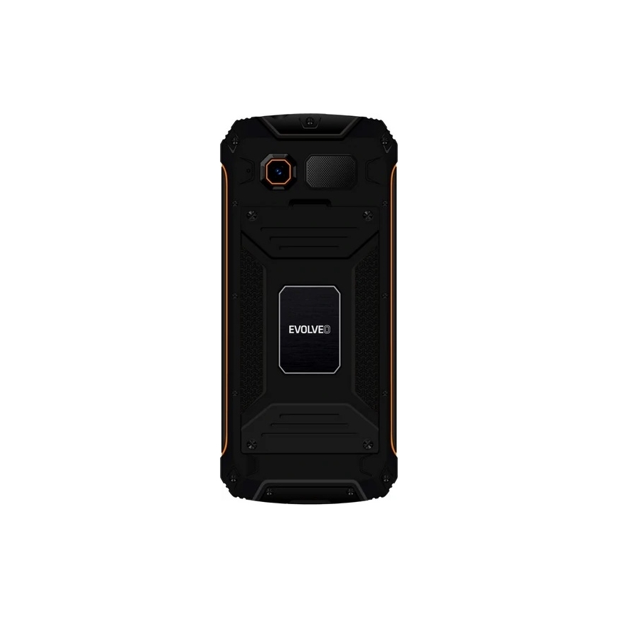 Evolveo - StrongPhone Z6, telefono impermeabile Dual SIM nero/arancione