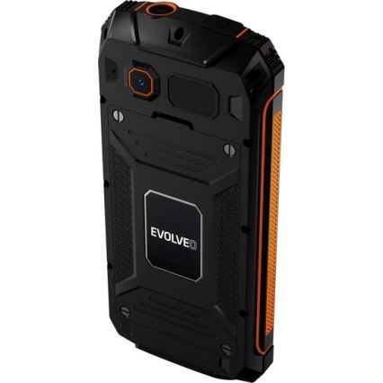 Evolveo - StrongPhone Z6, telefono impermeabile Dual SIM nero/arancione