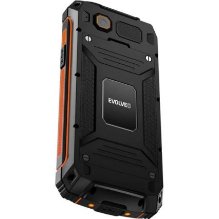 Evolveo - StrongPhone Z6, telefono impermeabile Dual SIM nero/arancione