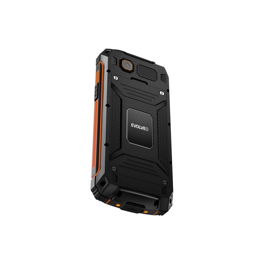 Evolveo - StrongPhone Z6, telefono impermeabile Dual SIM nero/arancione