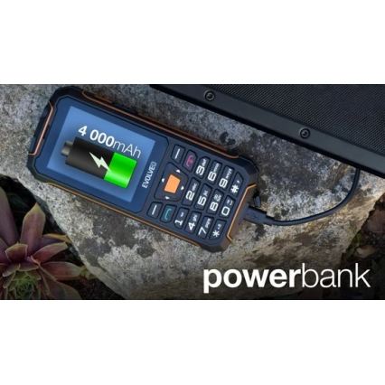 Evolveo - StrongPhone Z6, telefono impermeabile Dual SIM nero/arancione