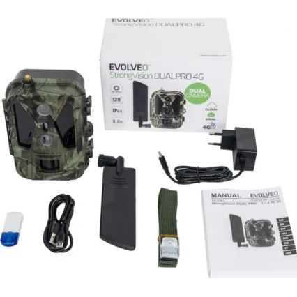 Evolveo - StrongVision Dual PRO 4G, fototrappola con invio, 16 GB
