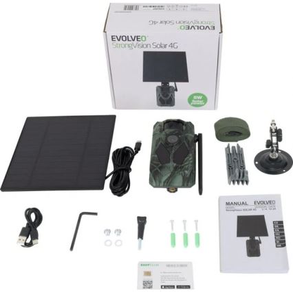 Evolveo-StrongVision Solar 4G,fototrappola  4G,con app e pannello solare