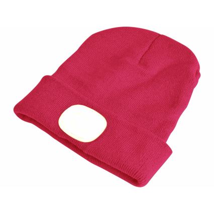 Extol - Berretto con lampada frontale e ricarica USB 300 mAh, rosa, taglia unica