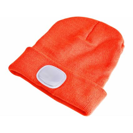 Extol - Cappello con lampada frontale e ricarica USB 250 mAh neon arancione taglia UNI