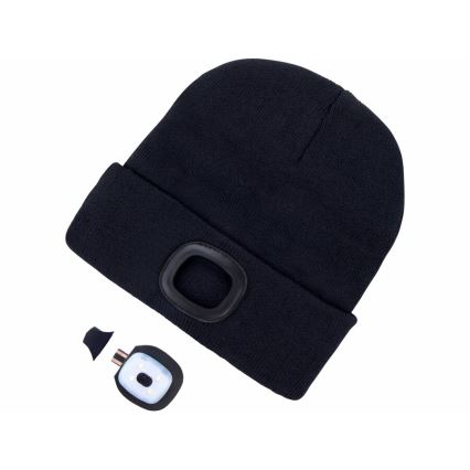 Extol - Cappello con lampada frontale e ricarica USB 300 mAh nero taglia UNI