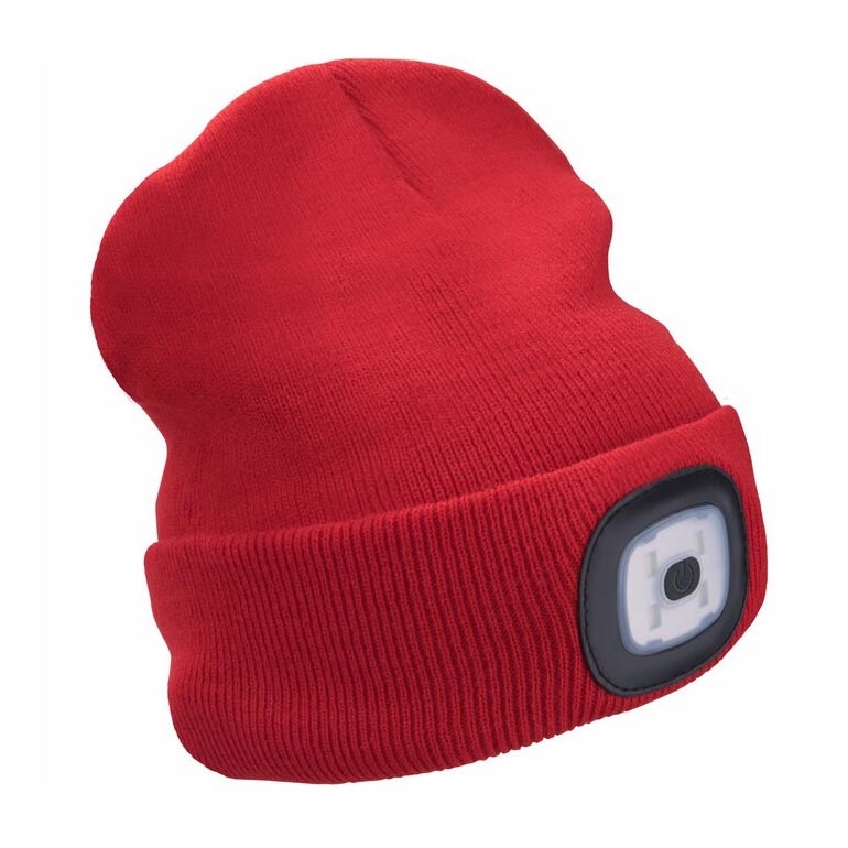 Extol - Cappello con lampada frontale e ricarica USB 300 mAh rosso taglia UNI