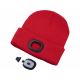 Extol - Cappello con lampada frontale e ricarica USB 300 mAh rosso taglia UNI