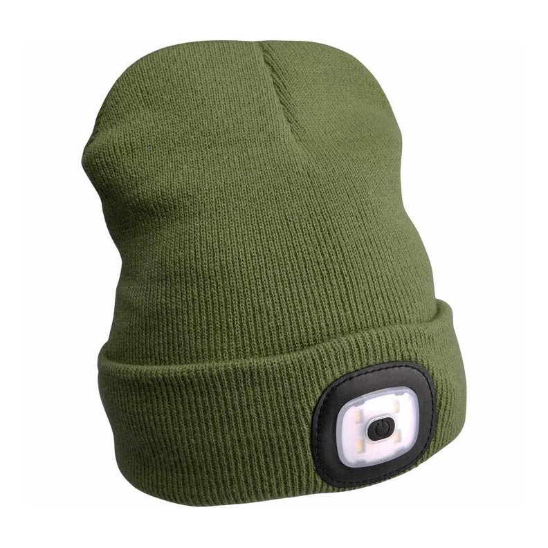 Extol - Cappello con lampada frontale e ricarica USB 300 mAh verde taglia UNI