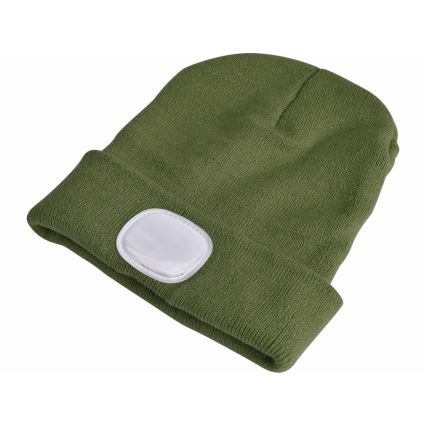 Extol - Cappello con lampada frontale e ricarica USB 300 mAh verde taglia UNI