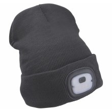 Extol - Cappello con lampada frontale e USB di ricarica 250 mAh nero size UNI