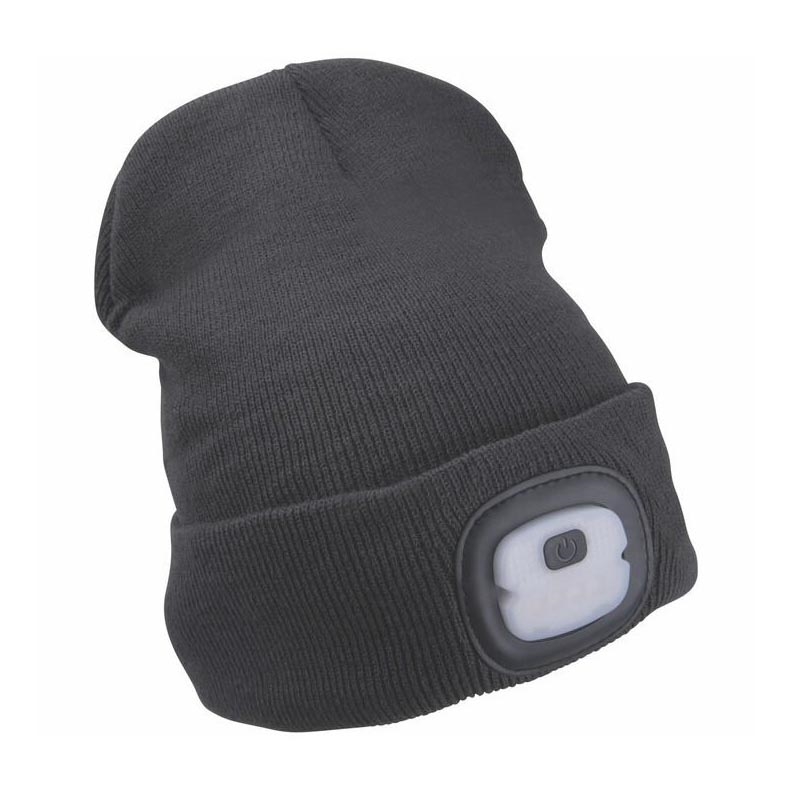 Extol - Cappello con lampada frontale e USB di ricarica 250 mAh nero size UNI