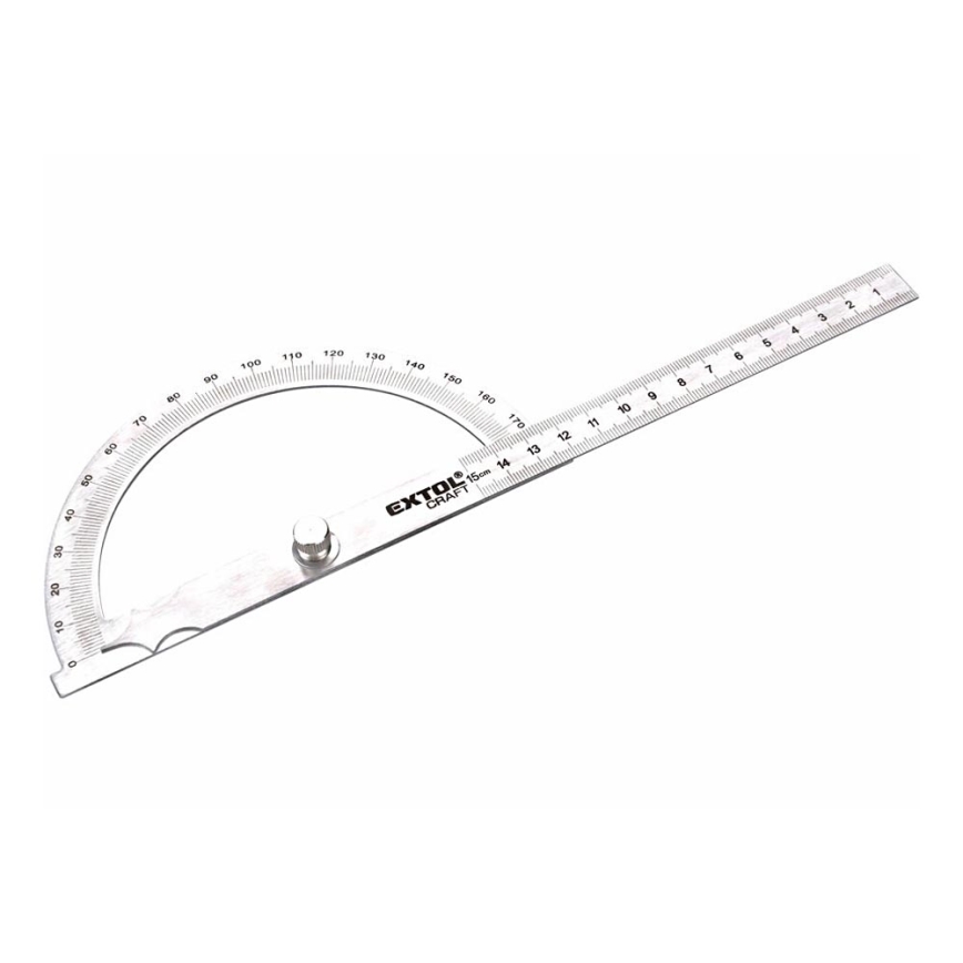 Extol - Goniometro ad arco in acciaio inox 0-180°