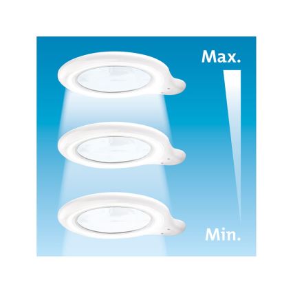Extol - Lampada da tavolo dimmerabile a LED con lente d'ingrandimento LED/10W/230V bianca
