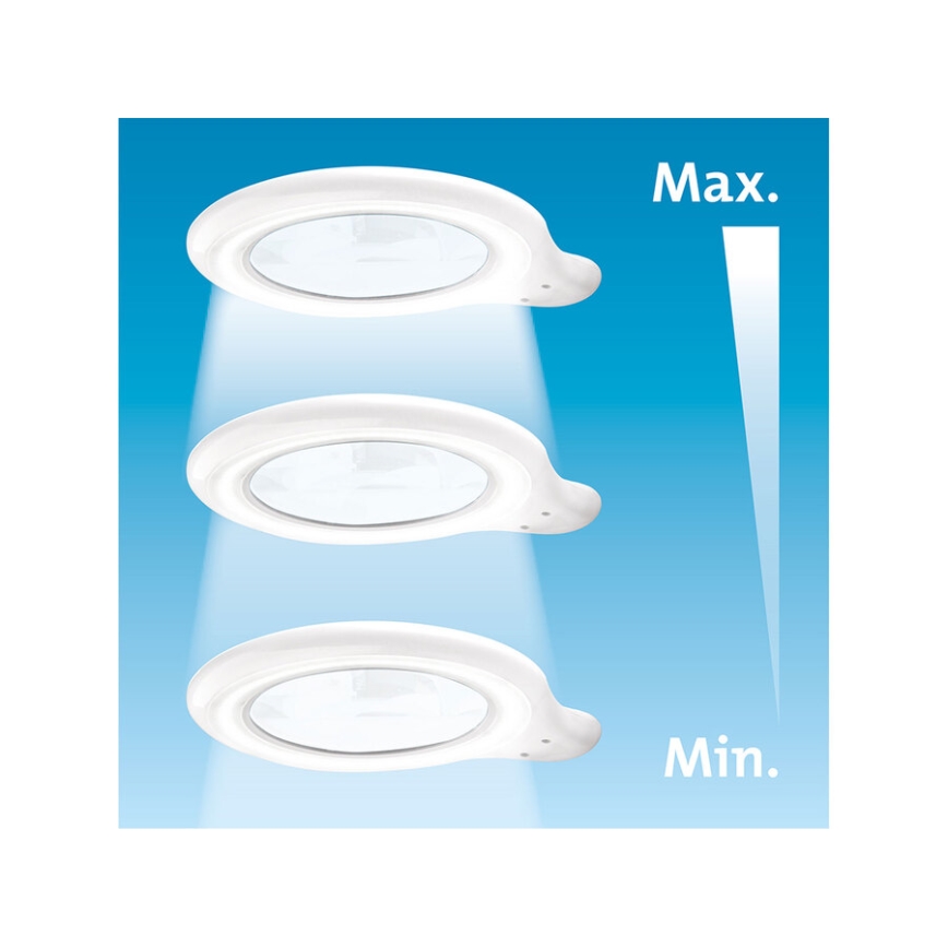 Extol - Lampada da tavolo dimmerabile a LED con lente d'ingrandimento LED/10W/230V bianca