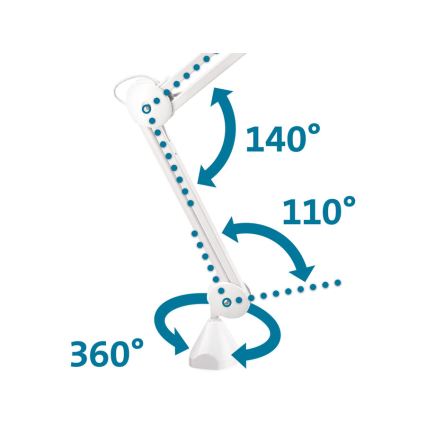 Extol - Lampada da tavolo dimmerabile a LED con lente d'ingrandimento LED/10W/230V bianca
