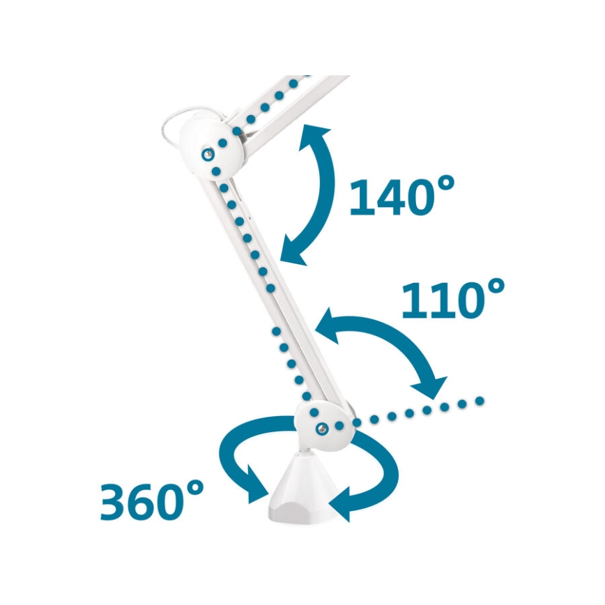 Extol - Lampada da tavolo dimmerabile a LED con lente d'ingrandimento LED/10W/230V bianca